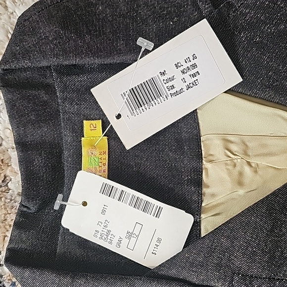 NWT Vintage Girls Black Denim Christian Lacroix Bazar Fall Blazer Jacket - Picture 4 of 7